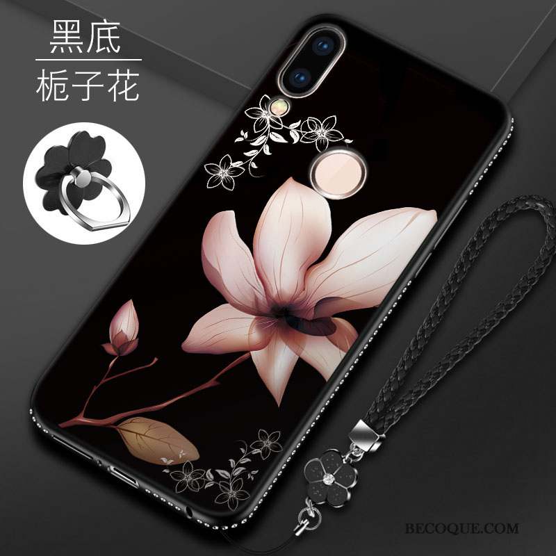 Huawei P20 Lite Coque Charmant Tout Compris Net Rouge Marque De Tendance Noir Fluide Doux