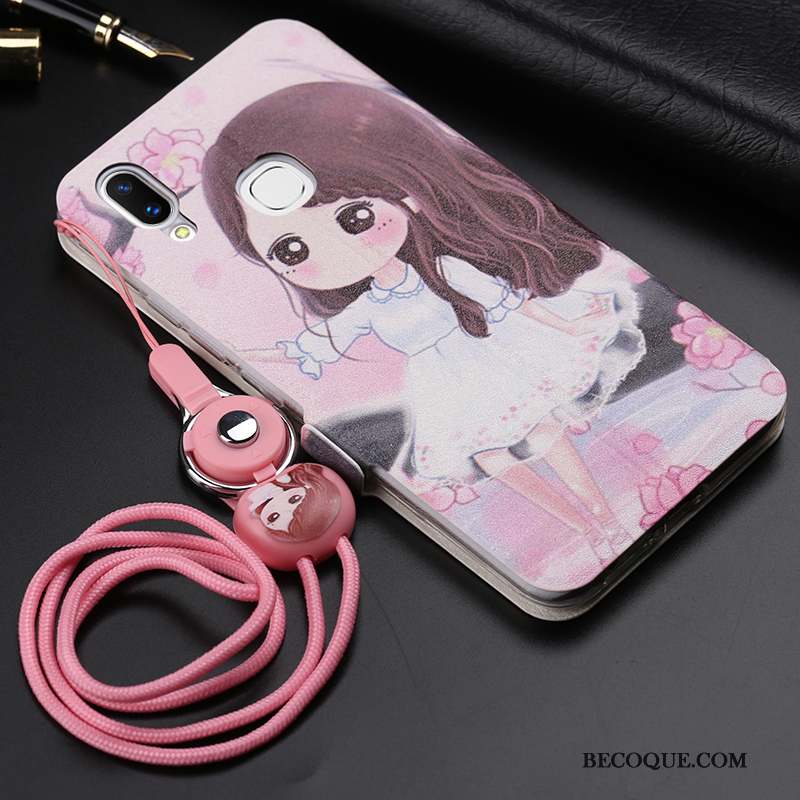 Huawei P20 Lite Coque De Téléphone Housse Violet Étui En Cuir Incassable