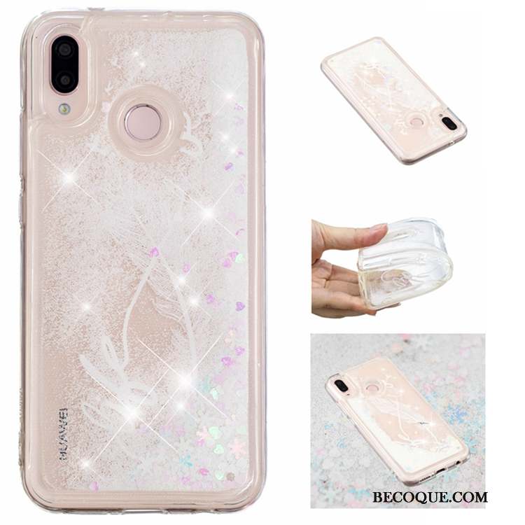 Huawei P20 Lite Coque Étui Incassable Liquide Nouveau Quicksand Étoile