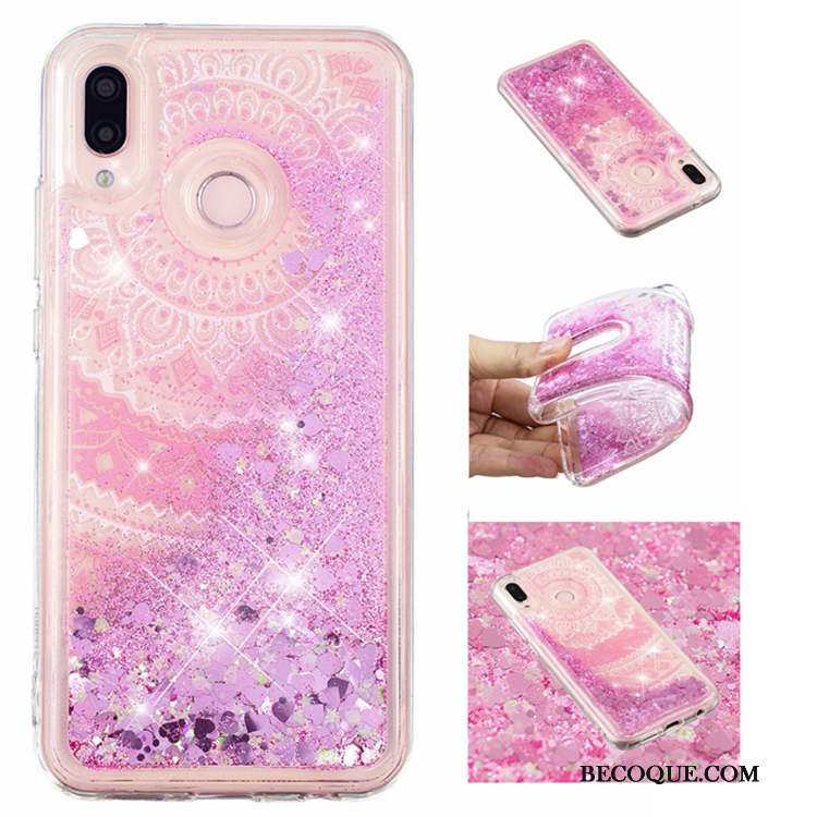 Huawei P20 Lite Coque Étui Incassable Liquide Nouveau Quicksand Étoile