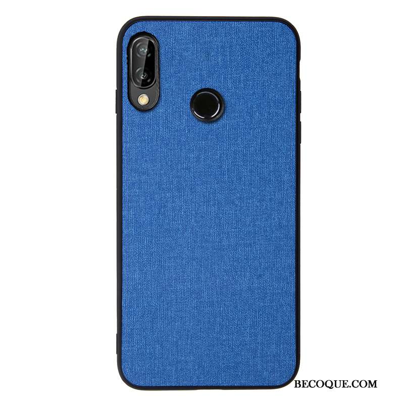 Huawei P20 Lite Incassable Fluide Doux Coque De Téléphone Étui Vert Tissu