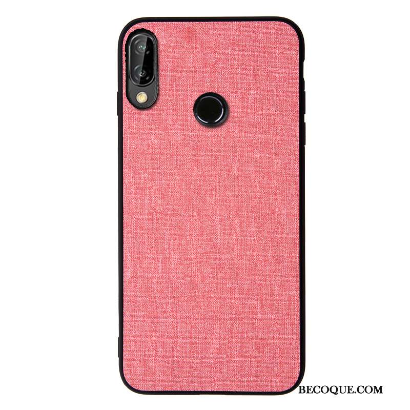 Huawei P20 Lite Incassable Fluide Doux Coque De Téléphone Étui Vert Tissu