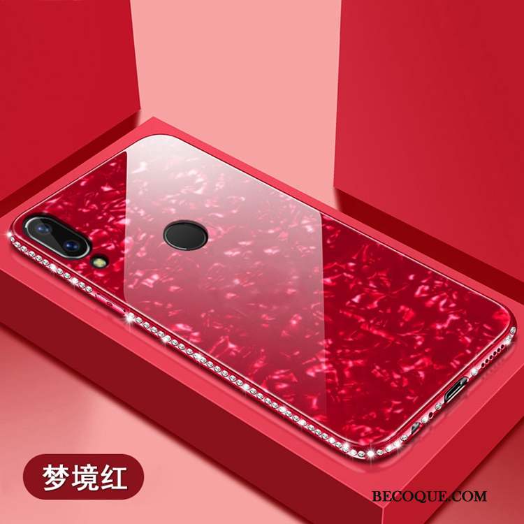 Huawei P20 Lite Incassable Strass Fluide Doux Coque De Téléphone Rose
