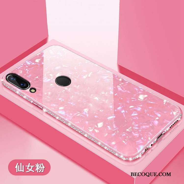 Huawei P20 Lite Incassable Strass Fluide Doux Coque De Téléphone Rose