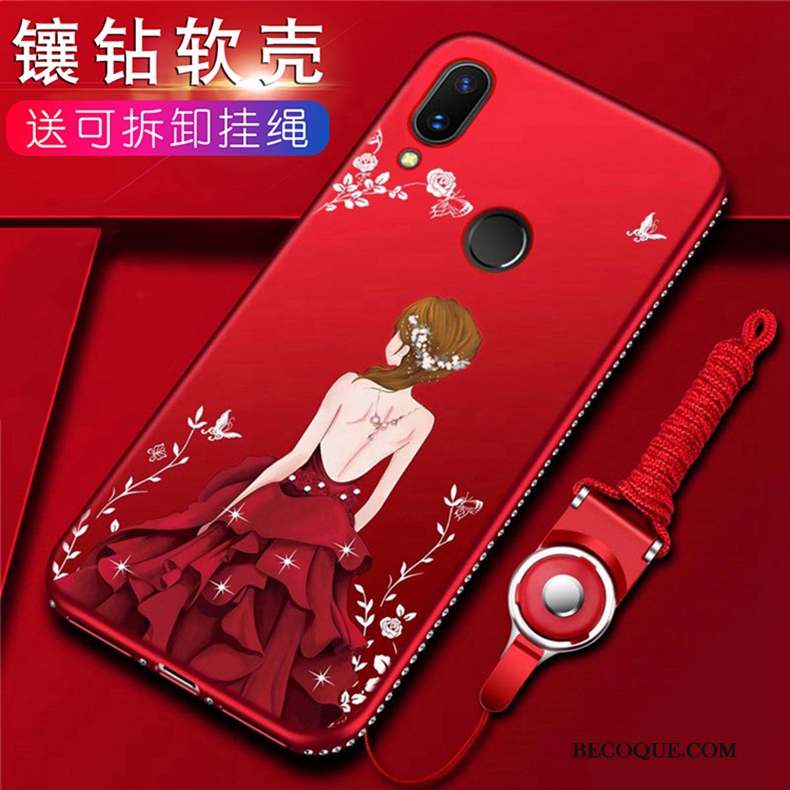 Huawei P20 Lite Mince Rouge Coque De Téléphone Silicone Fluide Doux Étui