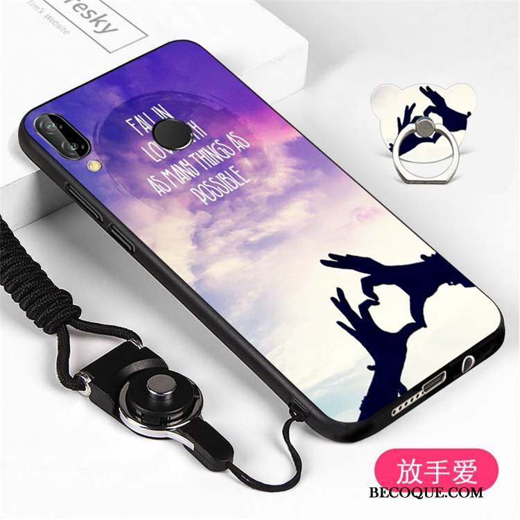 Huawei P20 Lite Personnalité Coque De Téléphone Incassable Blanc Ornements Suspendus