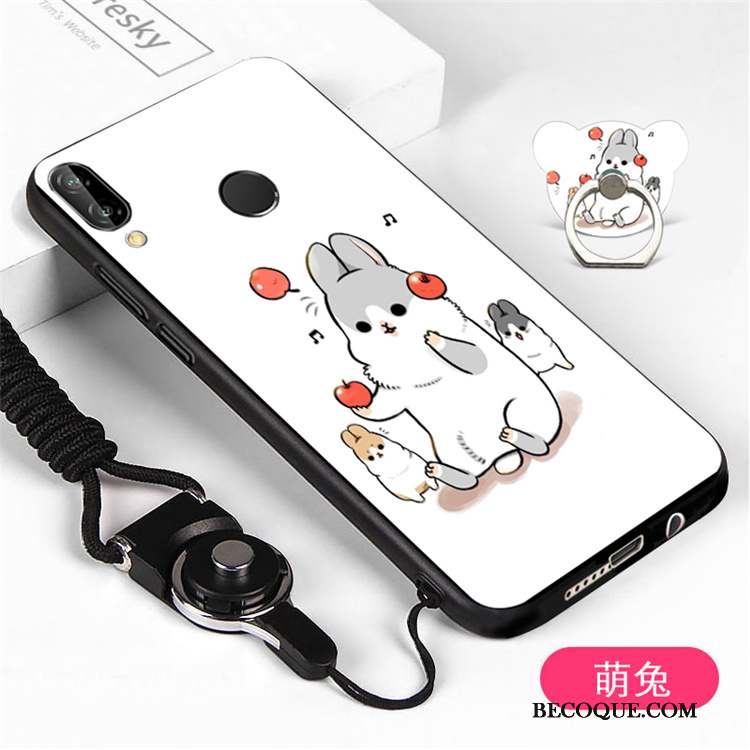 Huawei P20 Lite Personnalité Coque De Téléphone Incassable Blanc Ornements Suspendus