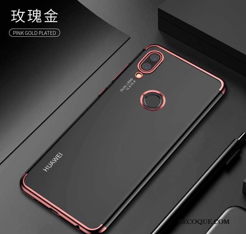 Huawei P20 Lite Protection Rouge Téléphone Portable Transparent Incassable Coque