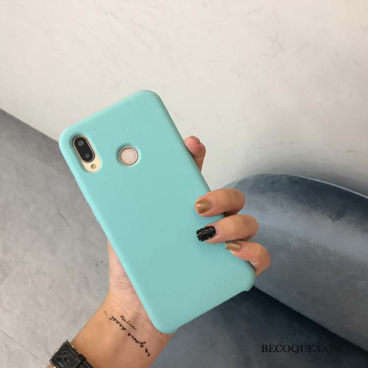 Huawei P20 Lite Ultra Citron Rose Couleur Unie Jaune Coque De Téléphone