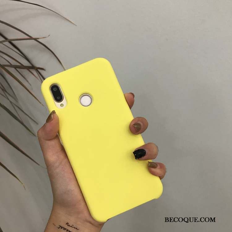 Huawei P20 Lite Ultra Citron Rose Couleur Unie Jaune Coque De Téléphone