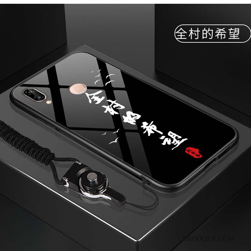 Huawei P20 Lite Verre Trempé Rouge Étui Coque De Téléphone Dessin Animé