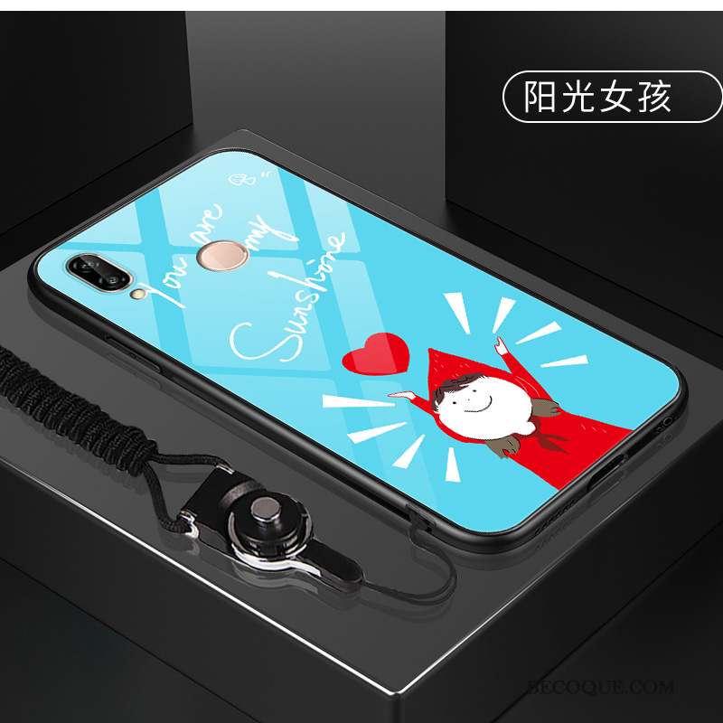 Huawei P20 Lite Verre Trempé Rouge Étui Coque De Téléphone Dessin Animé