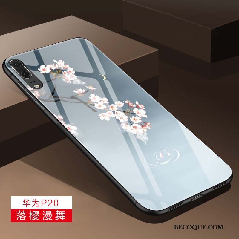Huawei P20 Personnalité Silicone Créatif Blanc Coque De Téléphone Délavé En Daim