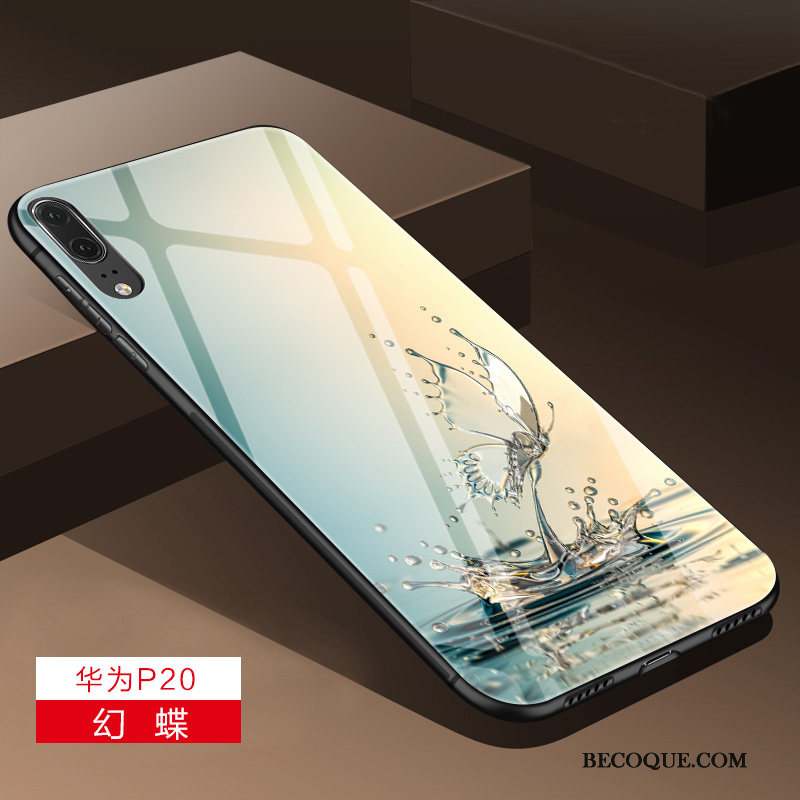 Huawei P20 Personnalité Silicone Créatif Blanc Coque De Téléphone Délavé En Daim