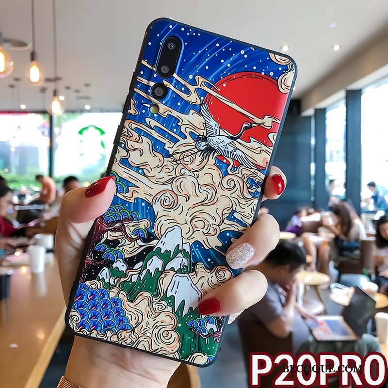 Huawei P20 Pro Coque Anneau Créatif Marque De Tendance Amoureux Très Mince Fluide Doux