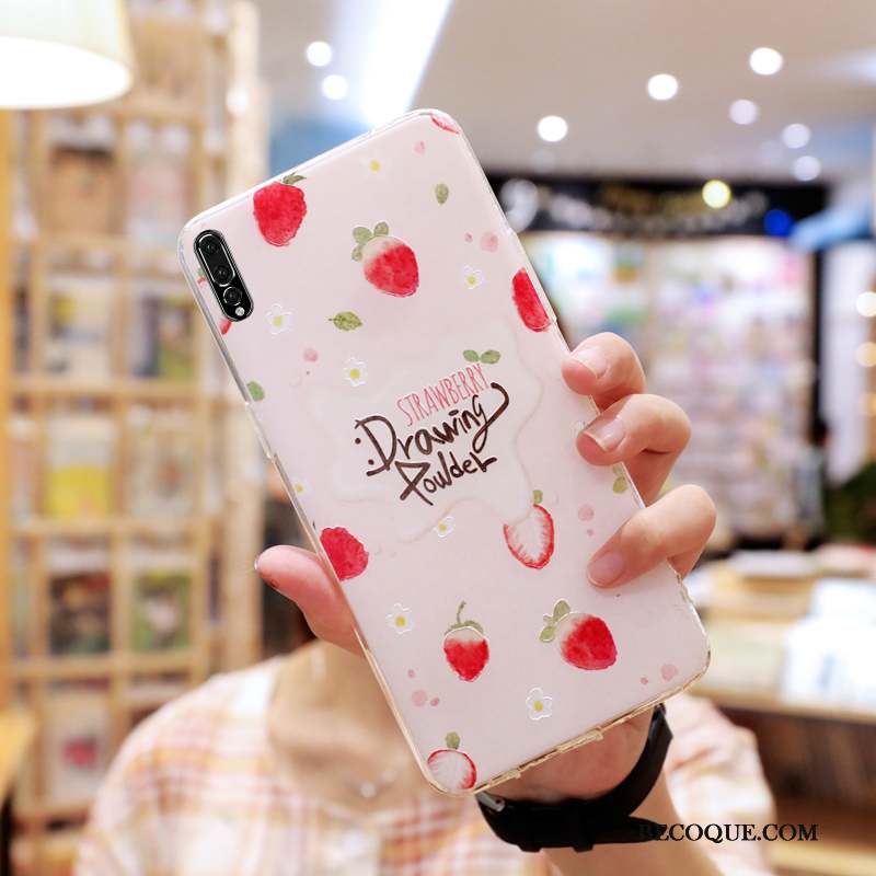 Huawei P20 Pro Coque Charmant Amoureux Incassable Tout Compris Silicone Délavé En Daim