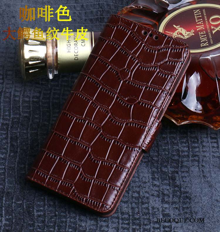 Huawei P20 Pro Coque Cuir Haut Marron Modèle Fleurie Classic Incassable Protection