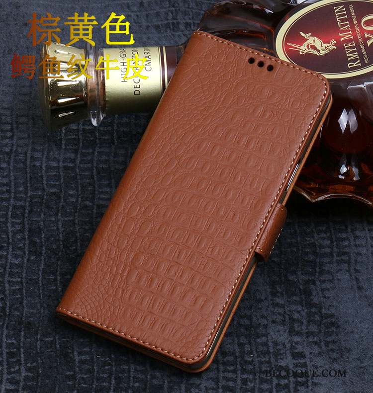 Huawei P20 Pro Coque Cuir Haut Marron Modèle Fleurie Classic Incassable Protection