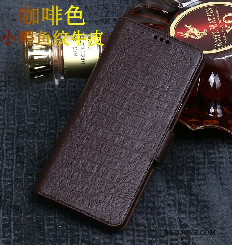 Huawei P20 Pro Coque Cuir Haut Marron Modèle Fleurie Classic Incassable Protection