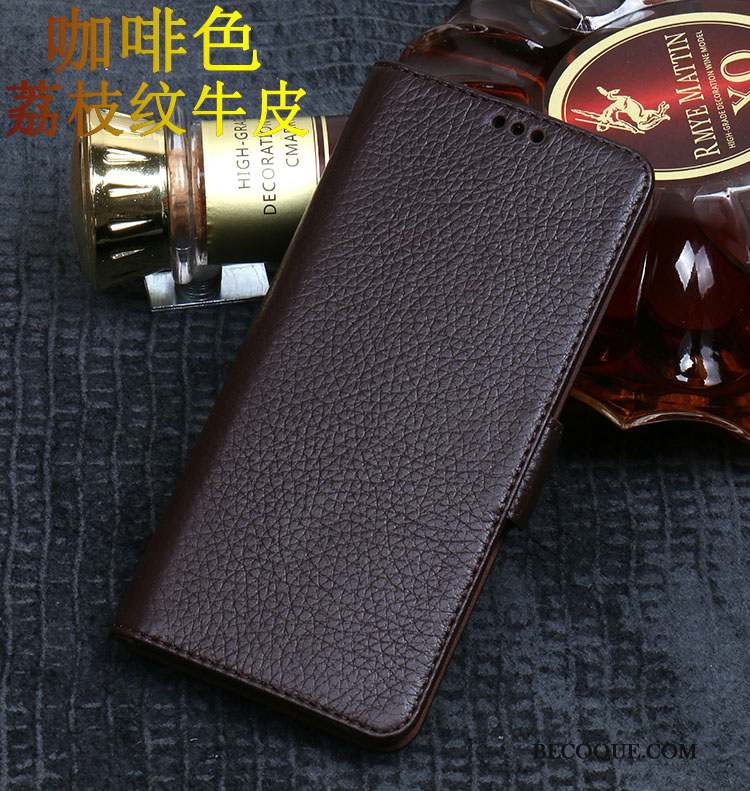 Huawei P20 Pro Coque Cuir Haut Marron Modèle Fleurie Classic Incassable Protection