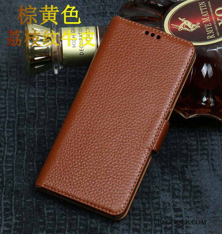 Huawei P20 Pro Coque Cuir Haut Marron Modèle Fleurie Classic Incassable Protection