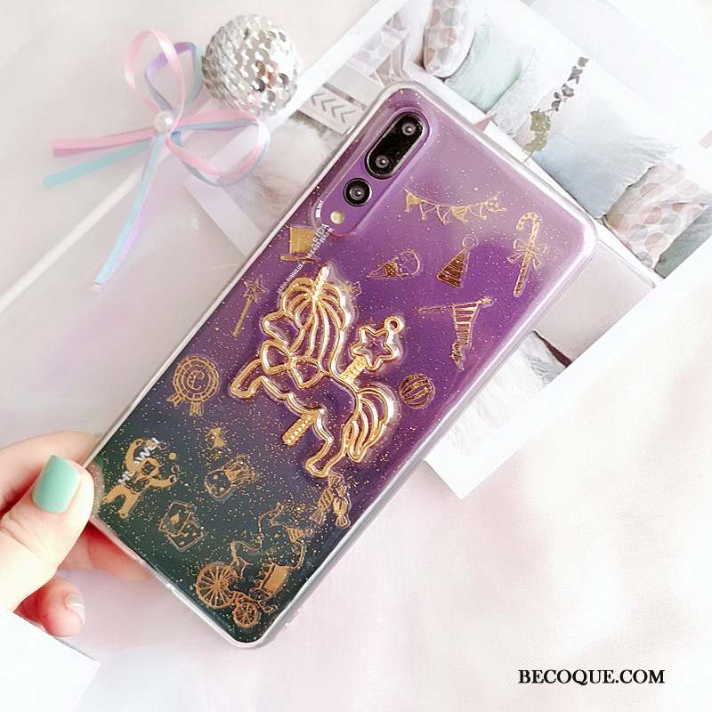 Huawei P20 Pro Coque De Téléphone Créatif Personnalité Silicone Tendance Transparent