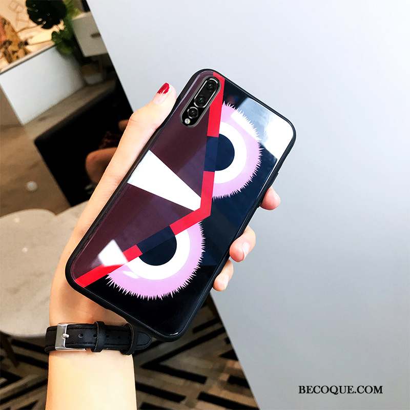 Huawei P20 Pro Coque De Téléphone Verre Net Rouge Étui Incassable Tendance