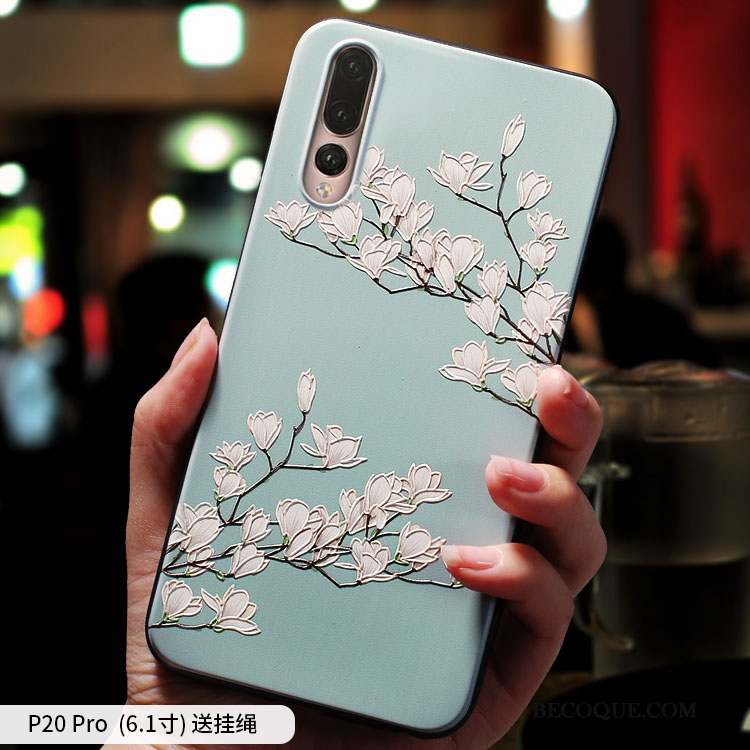 Huawei P20 Pro Coque Incassable Créatif Délavé En Daim Tendance Tout Compris Silicone