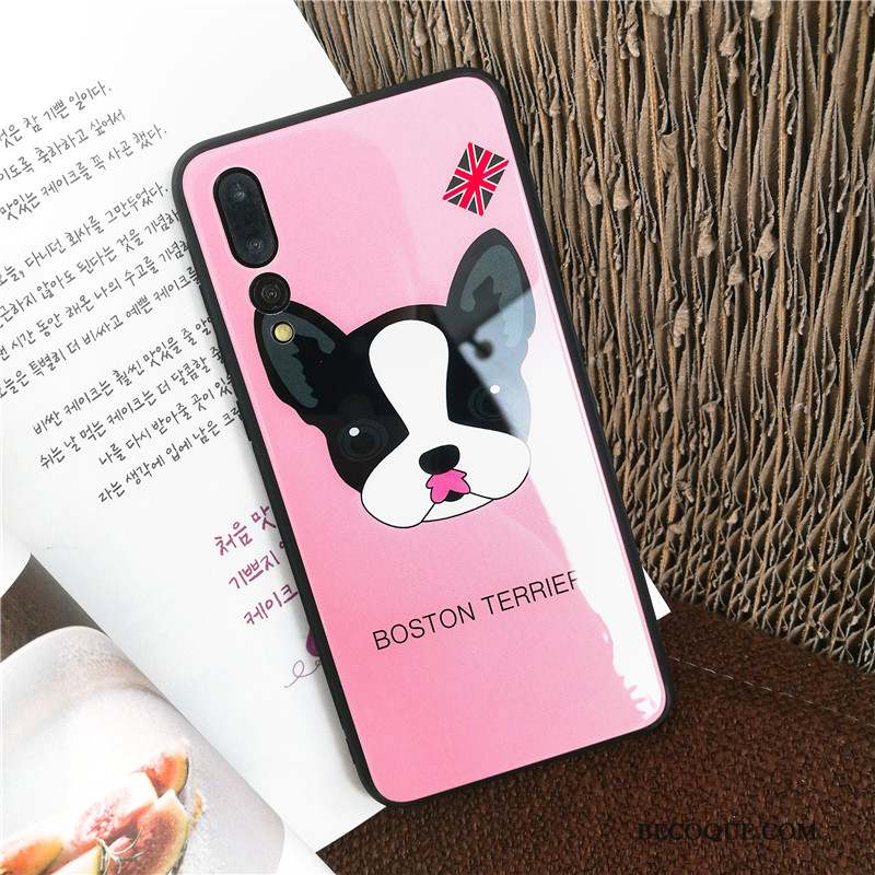 Huawei P20 Pro Coque Nouveau Miroir Verre Net Rouge Protection Étui