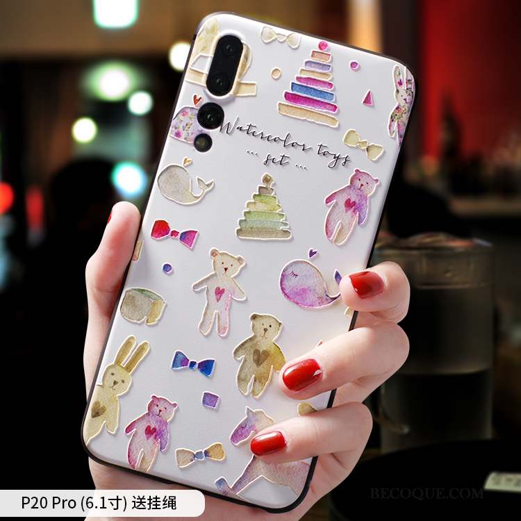 Huawei P20 Pro Coque Protection Luxe Silicone Fluide Doux Étui Créatif