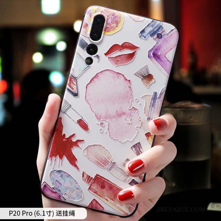 Huawei P20 Pro Coque Protection Luxe Silicone Fluide Doux Étui Créatif