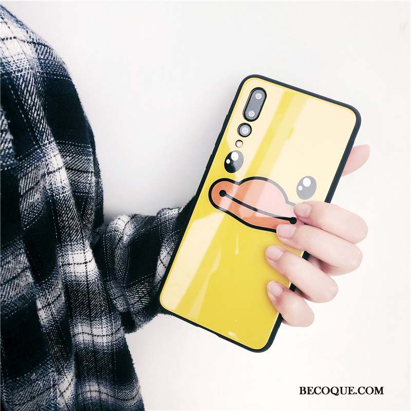 Huawei P20 Pro Coque Protection Verre Canard Amoureux Nouveau Étui