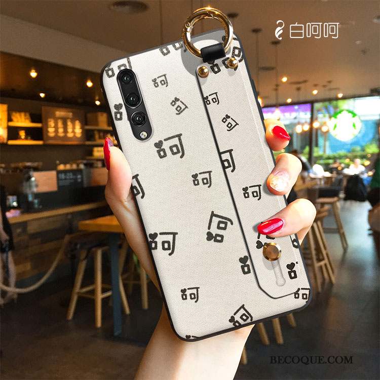 Huawei P20 Pro Modèle Fleurie Silicone Coque De Téléphone Support Dessin Animé Tissu