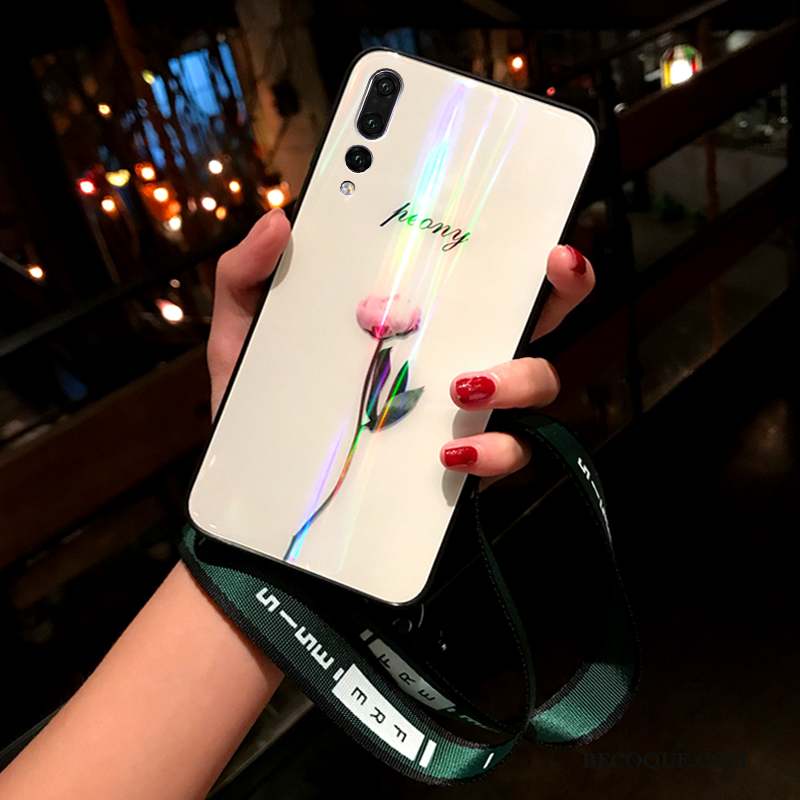 Huawei P20 Pro Petit Marque De Tendance Frais Coque De Téléphone Verre Transparent