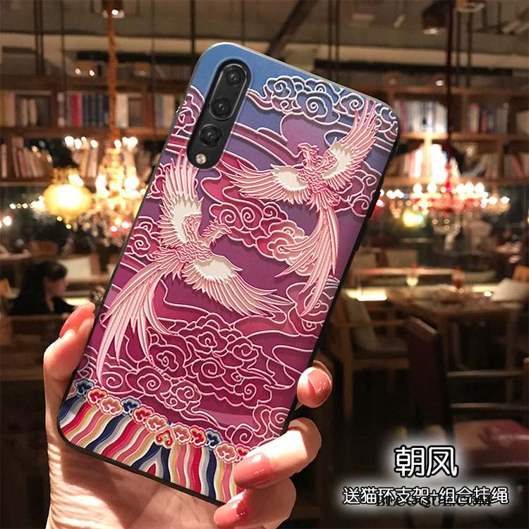 Huawei P20 Pro Support Coque De Téléphone Noir Silicone Personnalité Étui