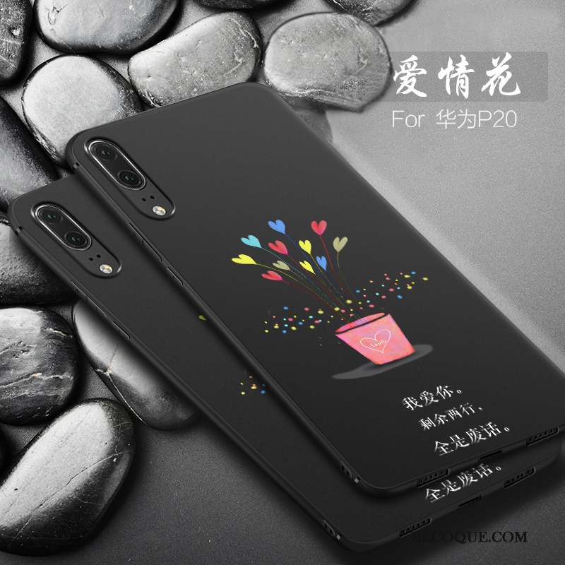 Huawei P20 Tendance Silicone Tout Compris Coque De Téléphone Incassable Délavé En Daim