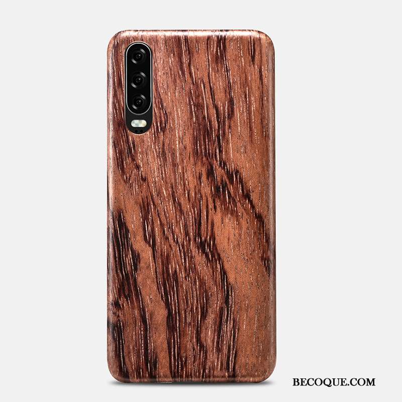 Huawei P30 Bois Coque De Téléphone Très Mince En Bois Protection Nouveau