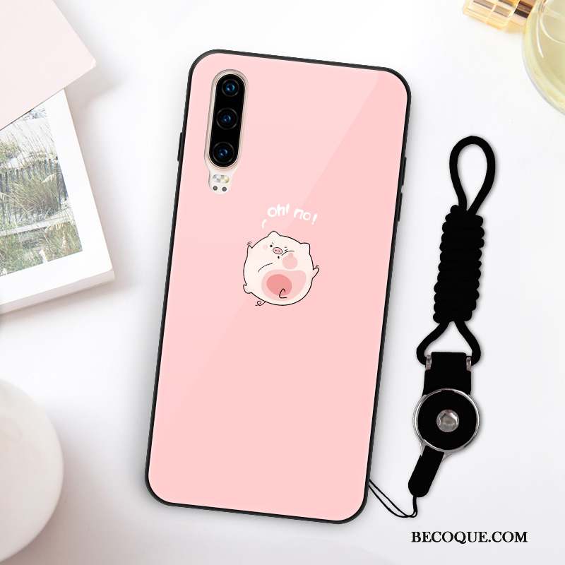 Huawei P30 Charmant Mesh Rouge Coque De Téléphone Nouveau Rose