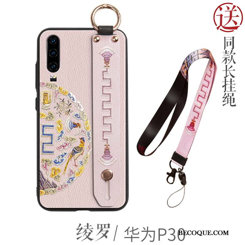 Huawei P30 Coque Bleu Créatif Style Chinois Nouveau Tout Compris Personnalité