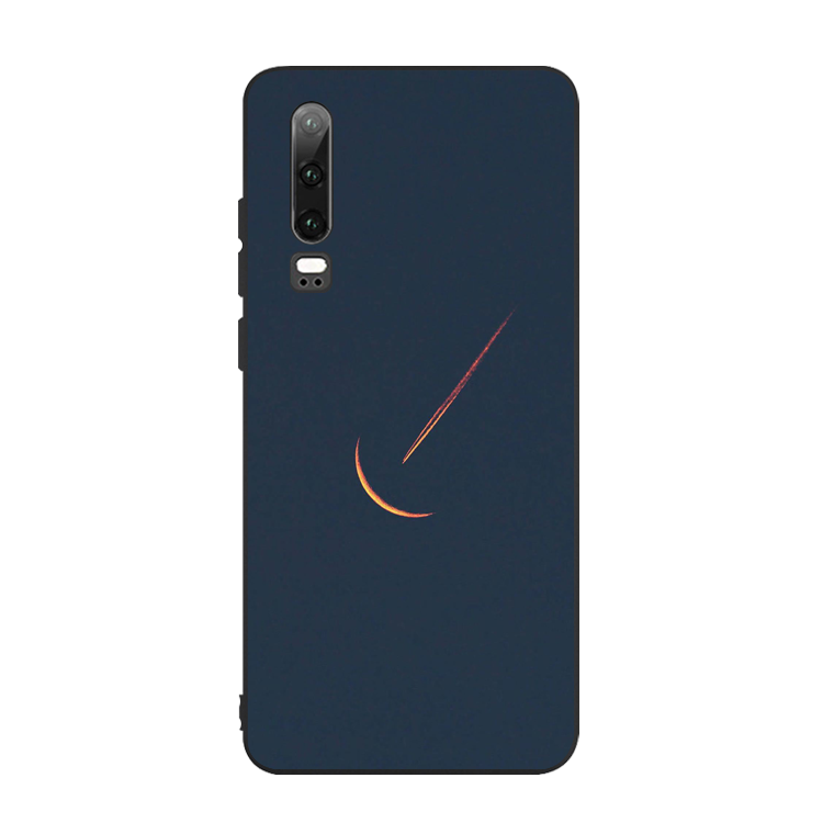 Huawei P30 Coque Business Ciel Étoilé Bleu Silicone Noir Fluide Doux