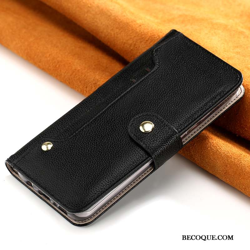 Huawei P30 Coque Cuir Véritable Portefeuille Incassable Clamshell Luxe Business