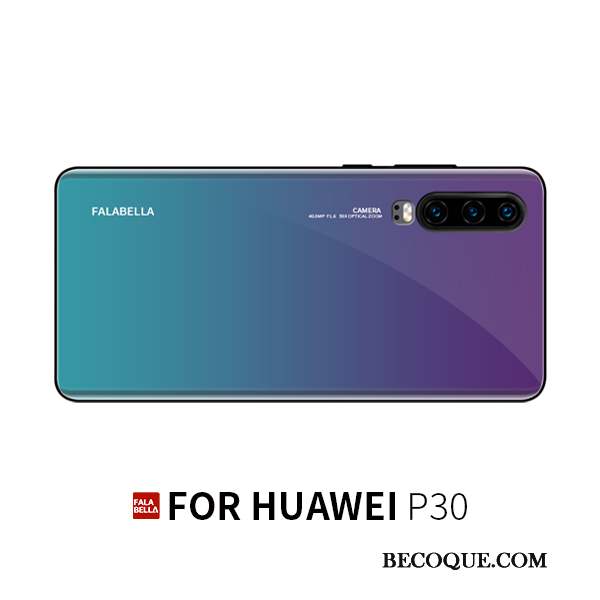 Huawei P30 Coque Incassable Marque De Tendance Personnalité Nouveau Silicone Verre