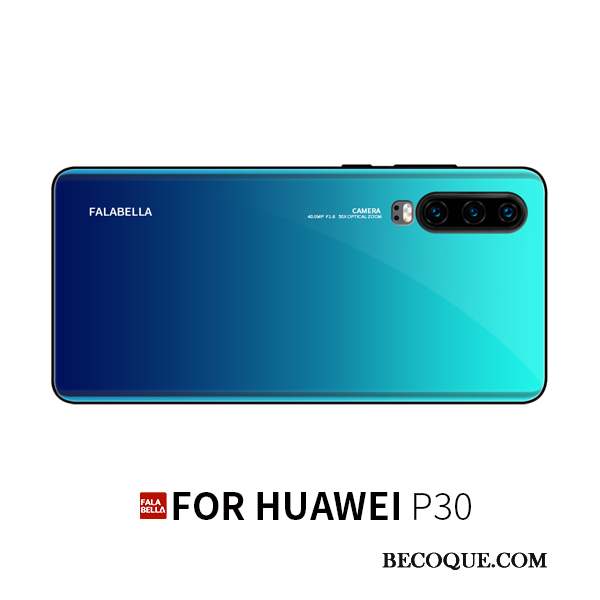 Huawei P30 Coque Incassable Marque De Tendance Personnalité Nouveau Silicone Verre