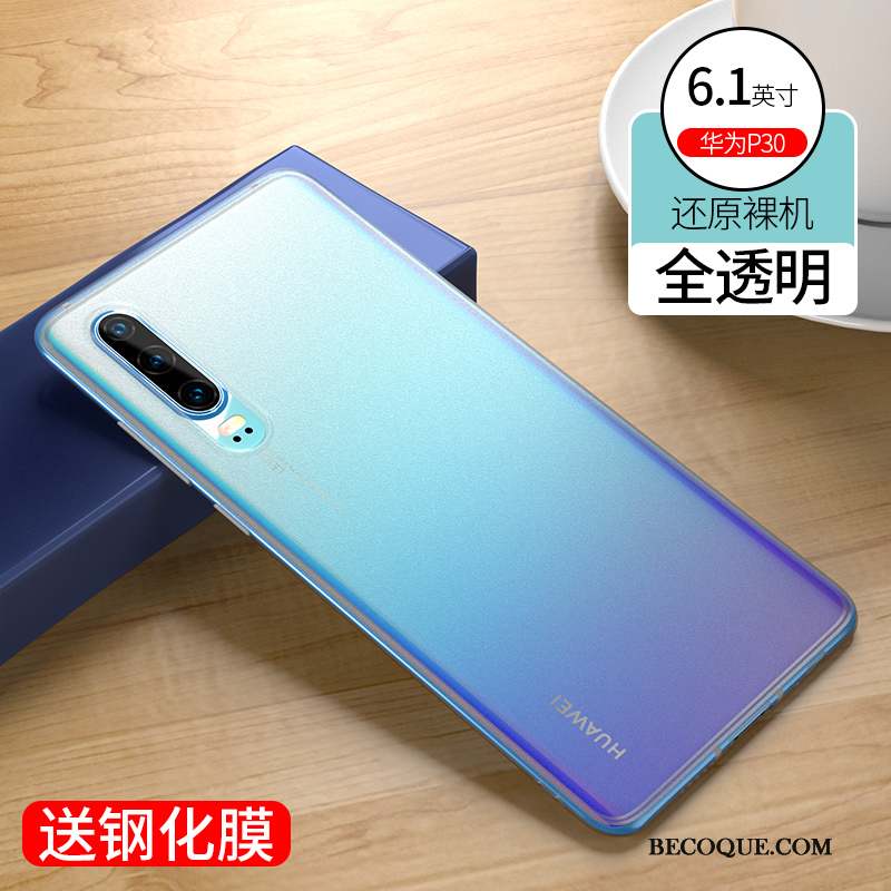 Huawei P30 Coque Marque De Tendance Protection Incassable Transparent Très Mince Étui