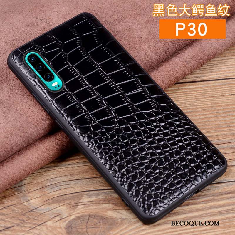 Huawei P30 Coque Marque De Tendance Tout Compris Protection Incassable Cuir