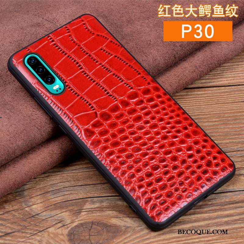 Huawei P30 Coque Marque De Tendance Tout Compris Protection Incassable Cuir