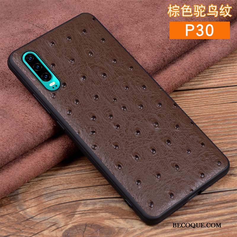 Huawei P30 Coque Marque De Tendance Tout Compris Protection Incassable Cuir