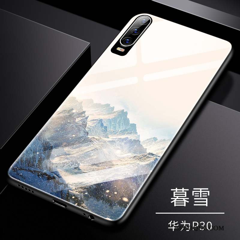 Huawei P30 Coque Personnalité Fluide Doux Luxe Silicone Amoureux Très Mince