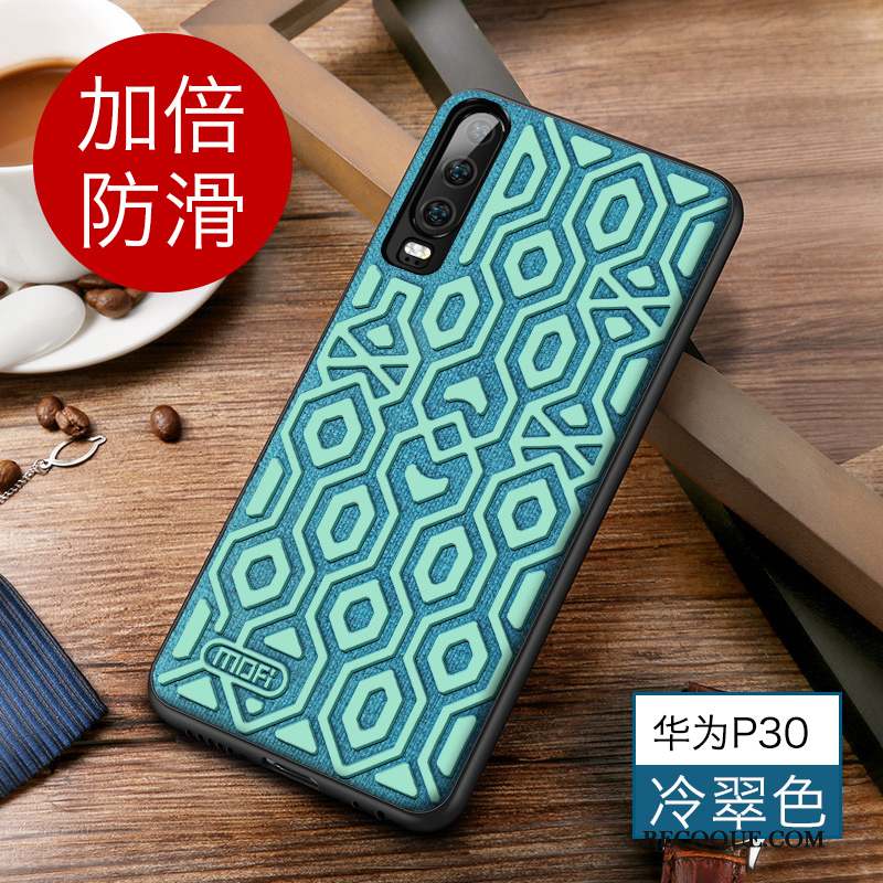 Huawei P30 Coque Personnalité Protection Tout Compris Étui Bordure Fluide Doux