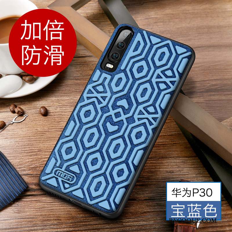 Huawei P30 Coque Personnalité Protection Tout Compris Étui Bordure Fluide Doux